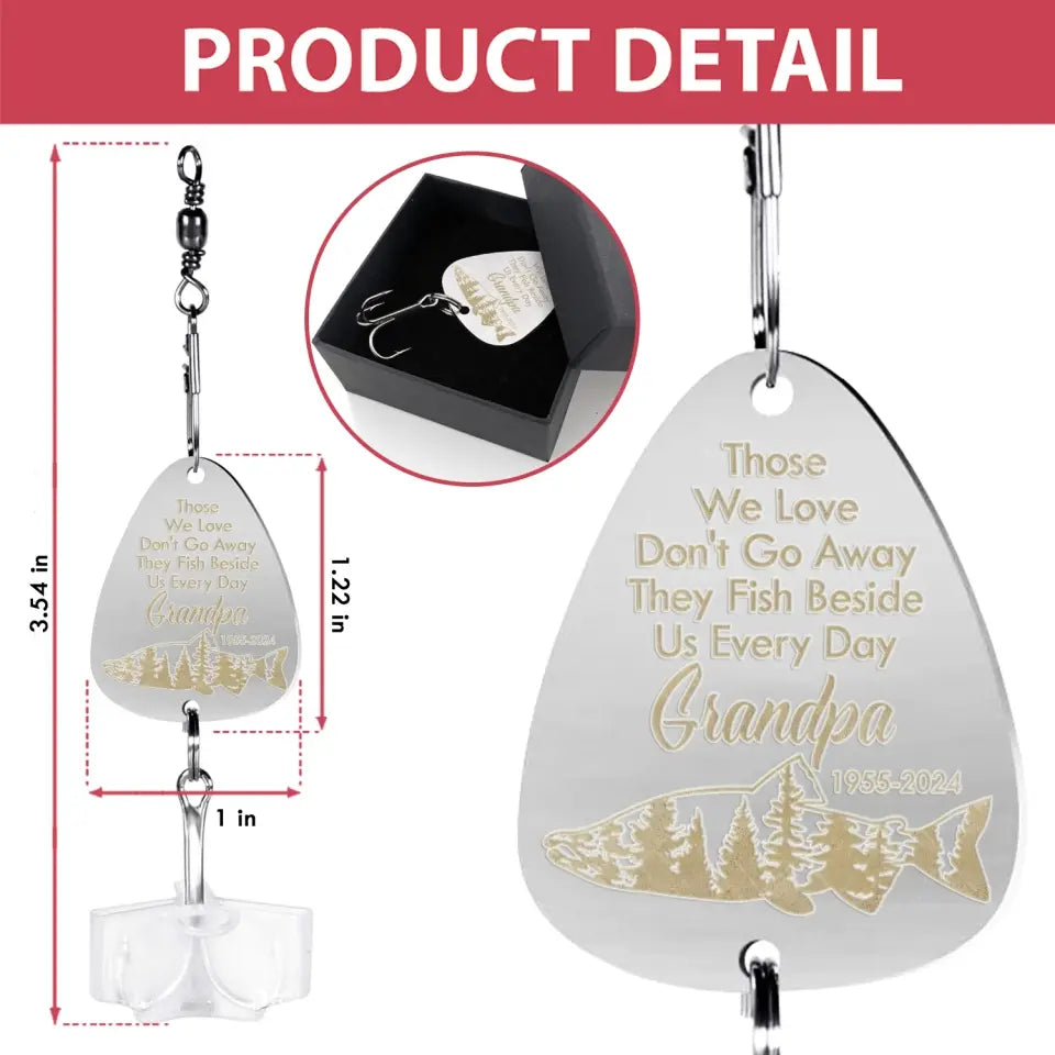 Those We Love Don't Go Away They Fish Beside Us Every Day - Personalized Fishing Lure, Memorial Gift For Family - FL02