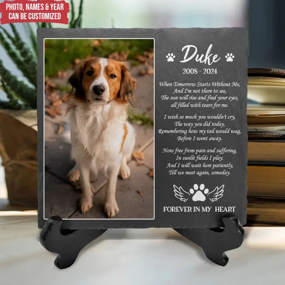 Till We Meet Again Someday - Personalized Memorial Stone, Gift For Pet Loss, Dog Memorial Gift  - MS90