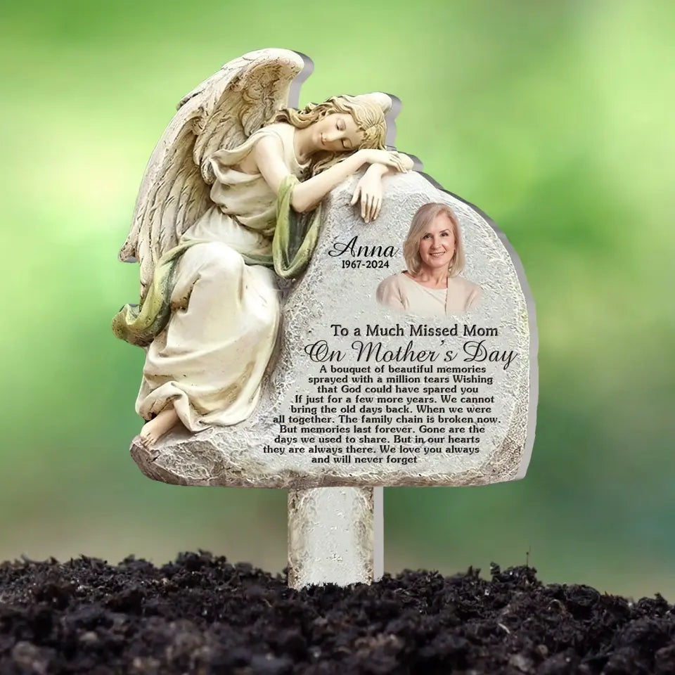 A Bouquet Of Beautiful Memories Sprayed With A Million Tears - Personalized Plaque Stake - PS102