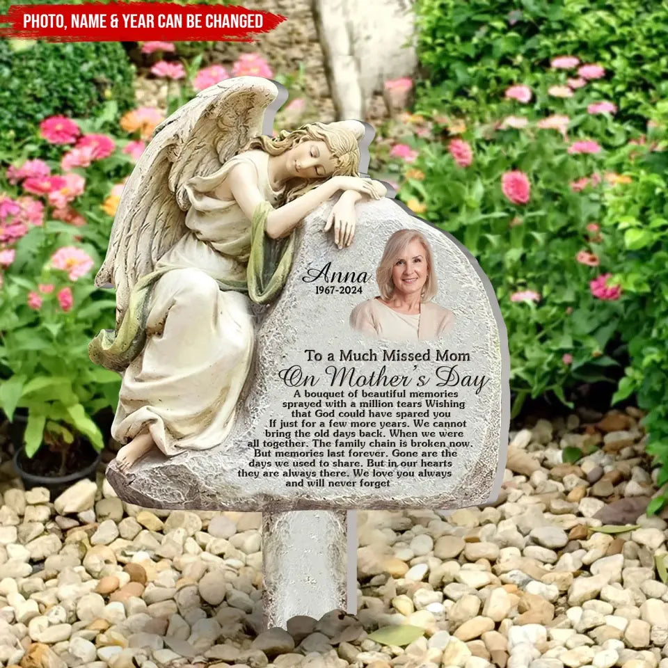 A Bouquet Of Beautiful Memories Sprayed With A Million Tears - Personalized Plaque Stake - PS102