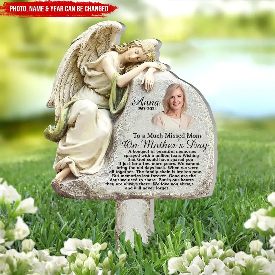 A Bouquet Of Beautiful Memories Sprayed With A Million Tears - Personalized Plaque Stake - PS102