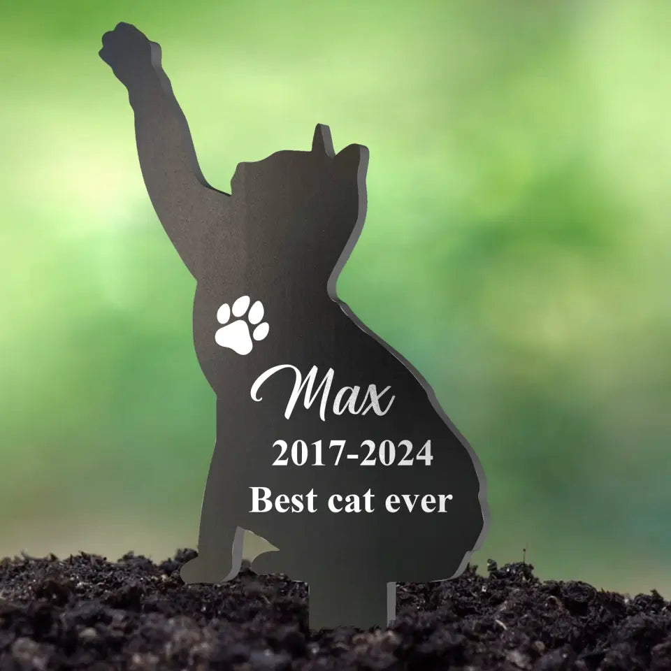 Always Be Loved, Cat Memorial Stake - Personalized Plaque Stake, Loss Of Pet, Memorial Gift -PS103