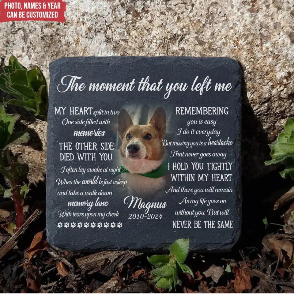As My Life Goes On Without You But Will Never Be The Same - Personalized Stone, Memorial Gift - MS93