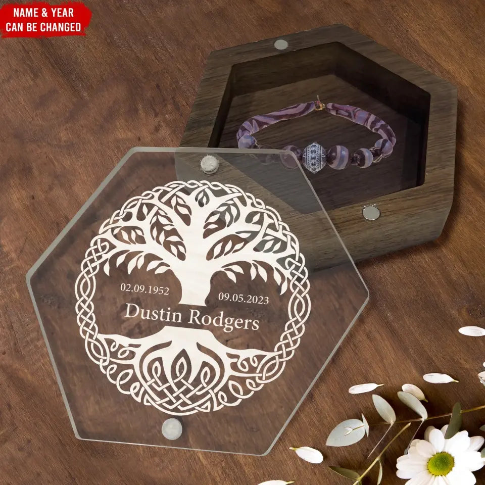 Tree Of Life - Personalized Memorial Box, Keepsake Box, Memorial Gift - MB22