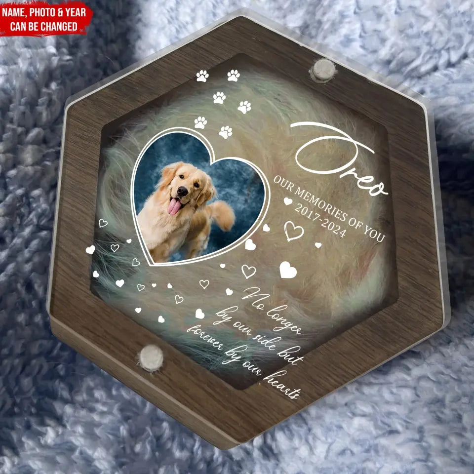 No Longer By My Side But Forever By My Heart - Personalized Memorial Box, Pet Loss Gift - MB21
