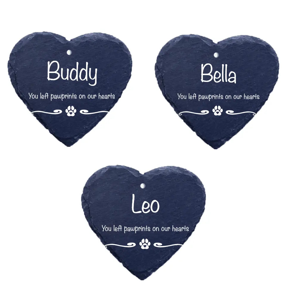 Pet Memorial Garden Slate and Hook / Pet loss / Oval Memorial Plaque / Loss of Dog / Pet Bereavement Gift / Garden Memorial - GS01
