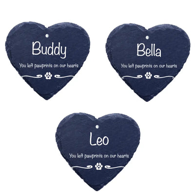 Pet Memorial Garden Slate and Hook / Pet loss / Oval Memorial Plaque / Loss of Dog / Pet Bereavement Gift / Garden Memorial - GS01