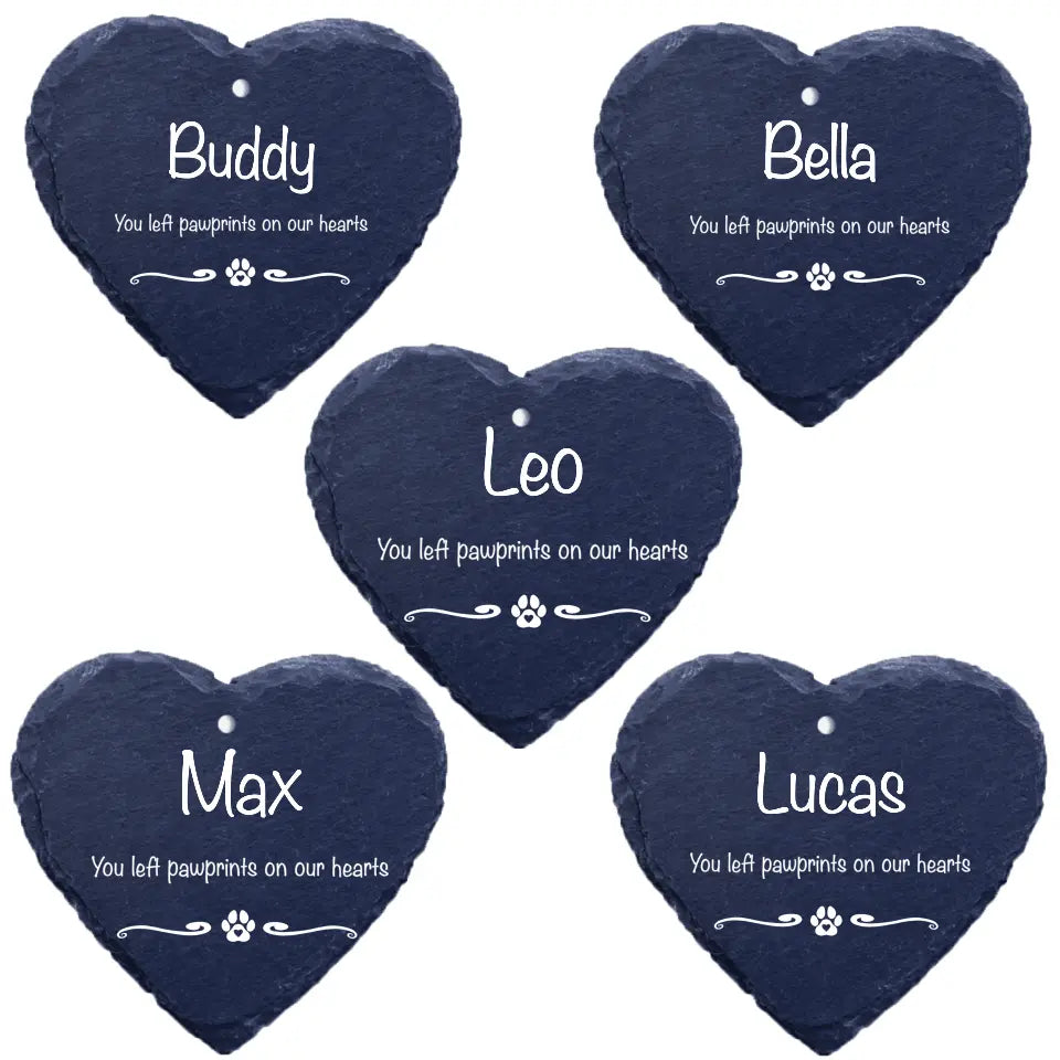 Pet Memorial Garden Slate and Hook / Pet loss / Oval Memorial Plaque / Loss of Dog / Pet Bereavement Gift / Garden Memorial - GS01