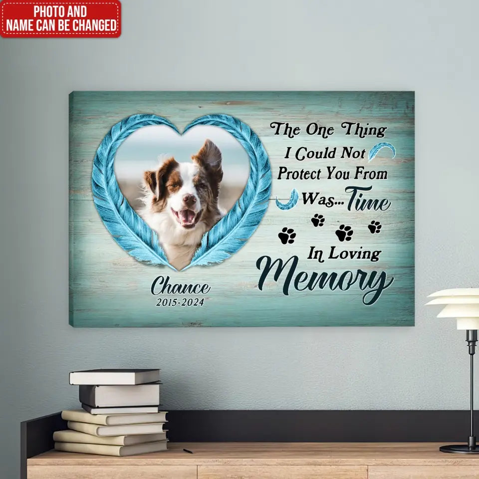 The One Thing I Could Not Protect You From Was Time - Personalized Canvas, Memorial Gifts - CA119