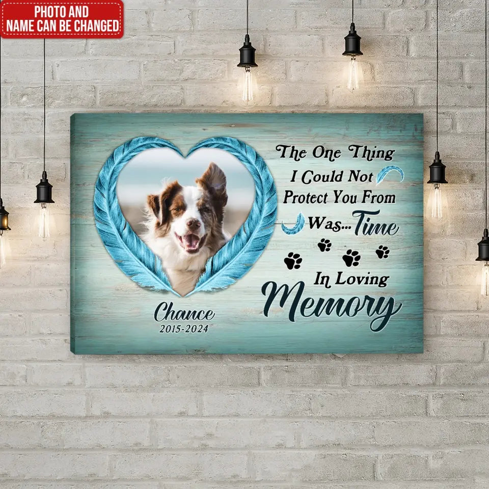 The One Thing I Could Not Protect You From Was Time - Personalized Canvas, Memorial Gifts - CA119