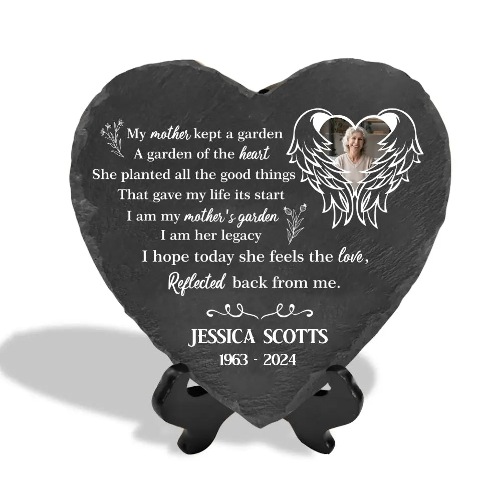 My Mother Kept A Garden A Garden Of The Heart - Personalized Stone, Memorial Gift - MM-MS101