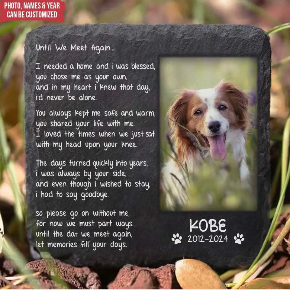 Until We Meet Again I Needed A Home And I Was Blessed - Personalized Memorial Stone - MM-MS102