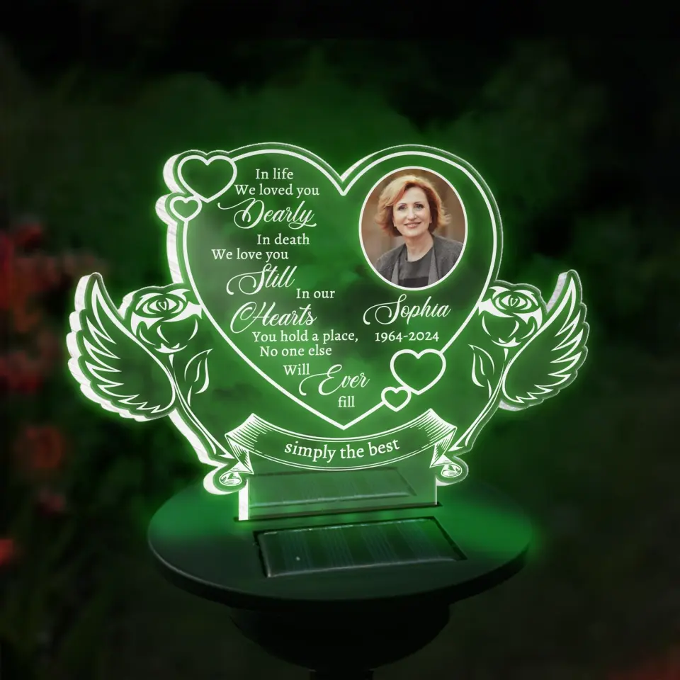 In Life We Loved You Dearly In Death We Love You Still - Personalized Solar Light, Memorial Gifts - MM-SL164