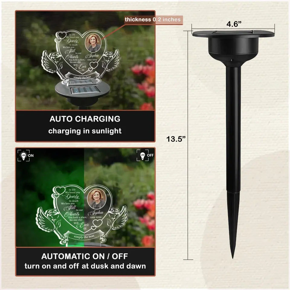 In Life We Loved You Dearly In Death We Love You Still - Personalized Solar Light, Memorial Gifts - MM-SL164
