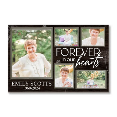 Forever In Our Hearts - Personalized Canvas, Memorial Gift - MM-CA122
