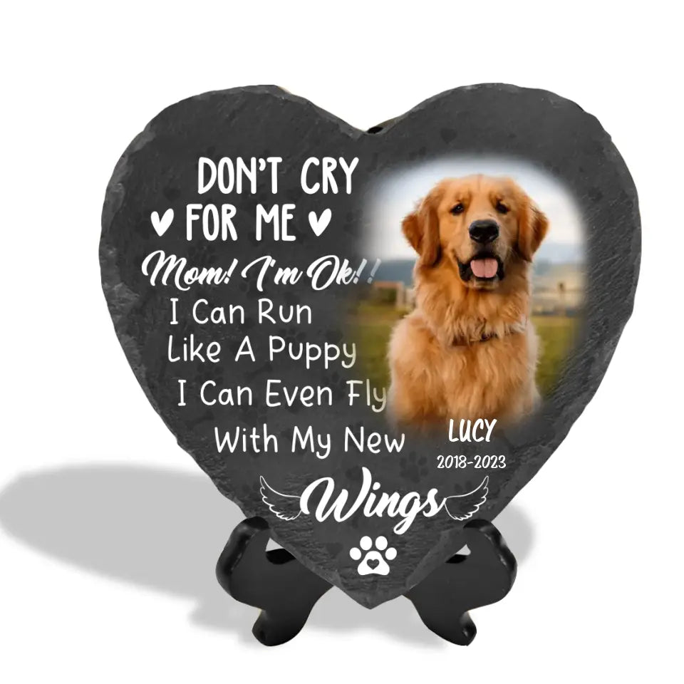 I Can Even Fly With My New Wings - Personalized Stone, Gift For Pet Lover