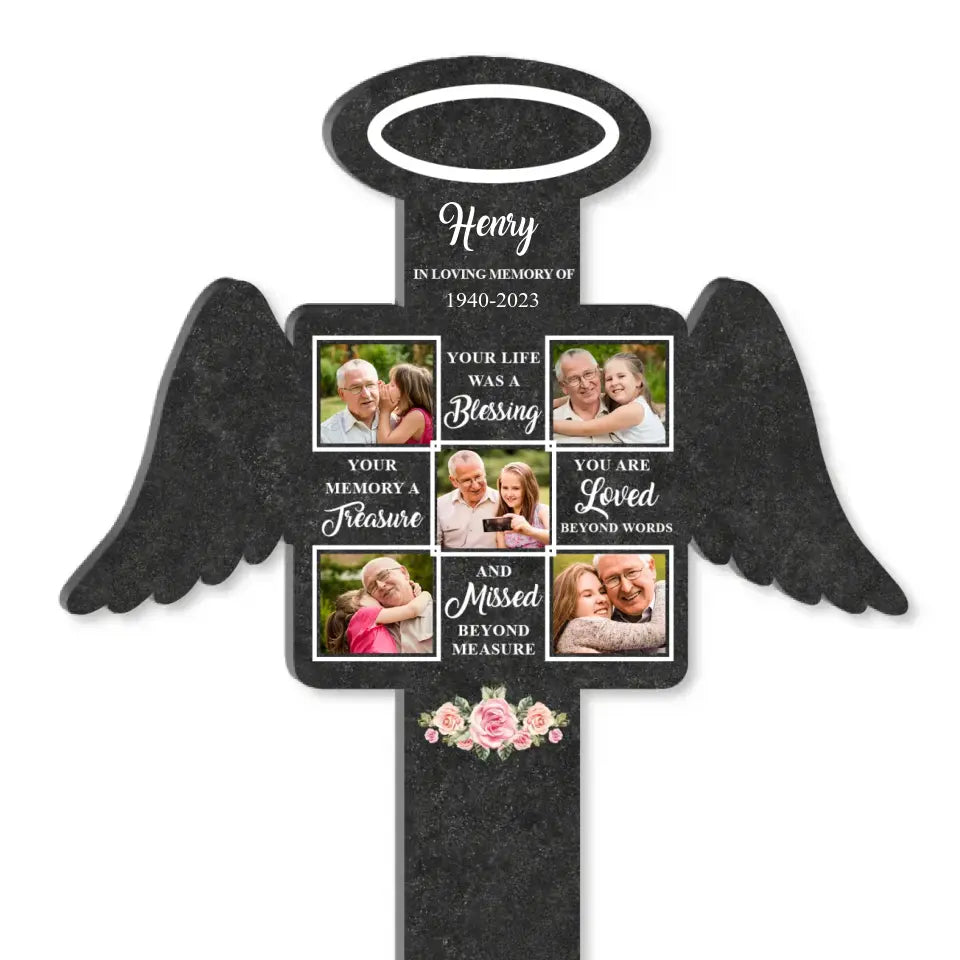 Your Life Was A Blessing - Personalized Plaque Stake, Remembrance Gift