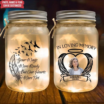 Loved Beyond Words Missed Beyond Measure - Personalized Mason Jar Light - MM-MJL50