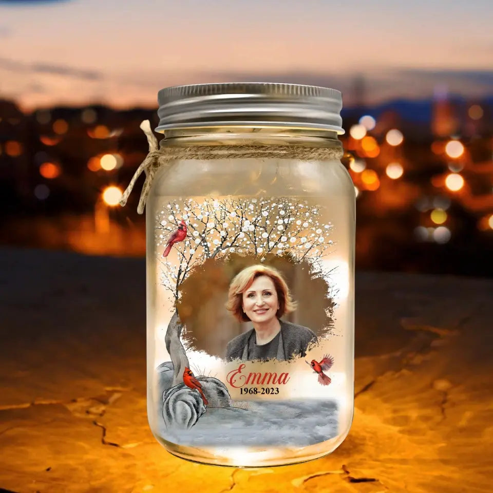 A Messenger To Tell You, We're Never Far Apart - Personalized Mason Jar Light - MM-MJL53