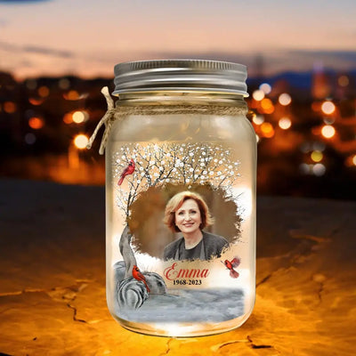 A Messenger To Tell You, We're Never Far Apart - Personalized Mason Jar Light - MM-MJL53