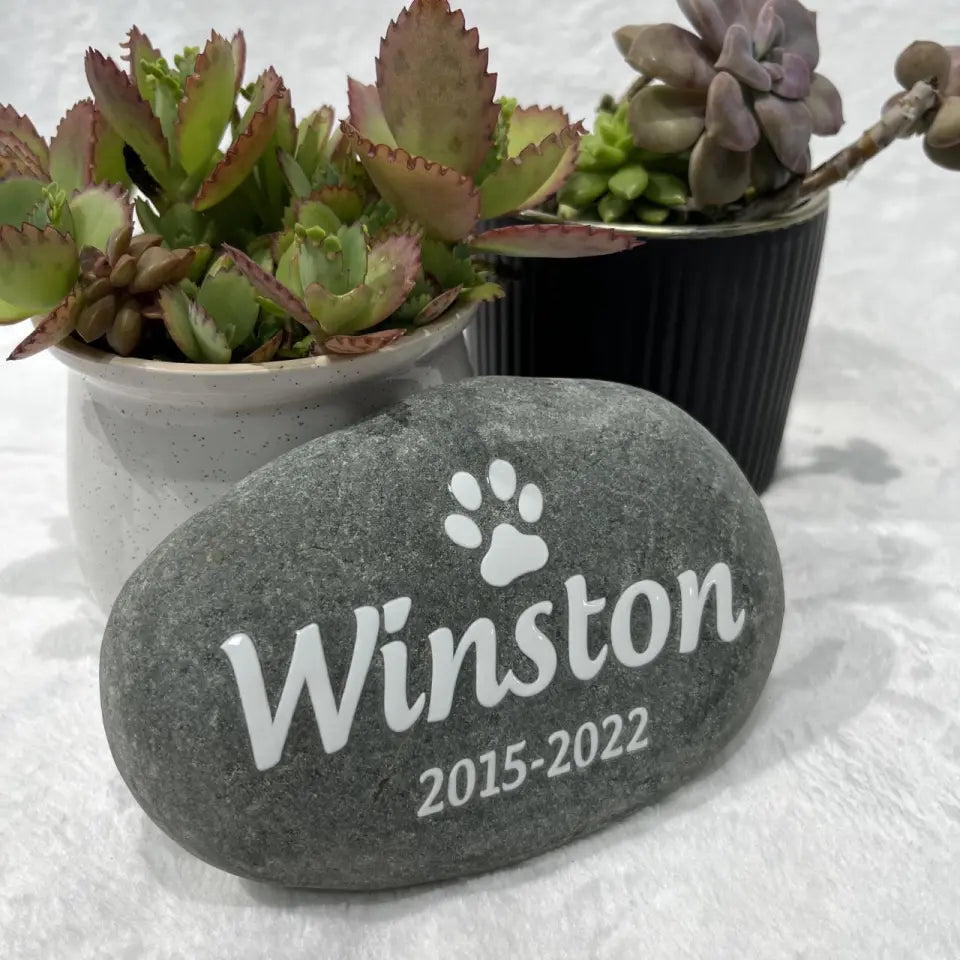 In Loving Memory Of Beloved Pet - Pet Memorial Stone River Rock, Pet Lover Memorial Gift - MM-SRR01