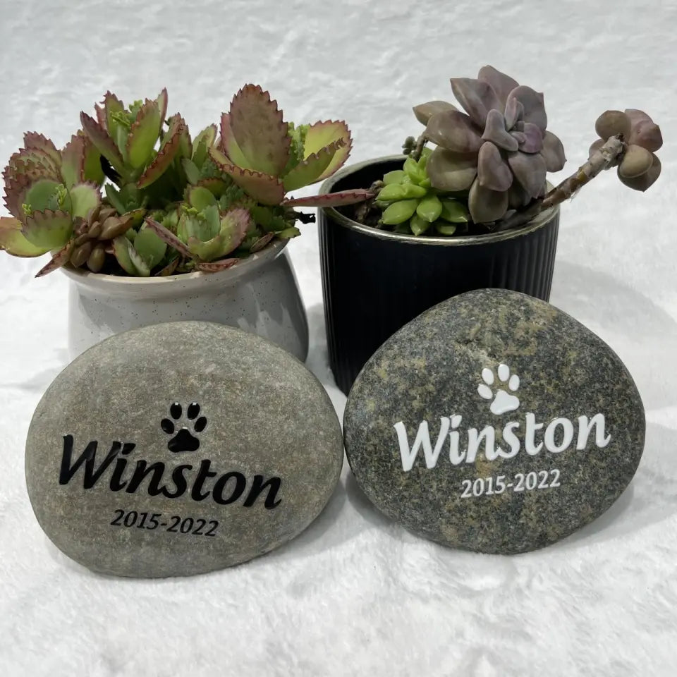 In Loving Memory Of Beloved Pet - Pet Memorial Stone River Rock, Pet Lover Memorial Gift - MM-SRR01