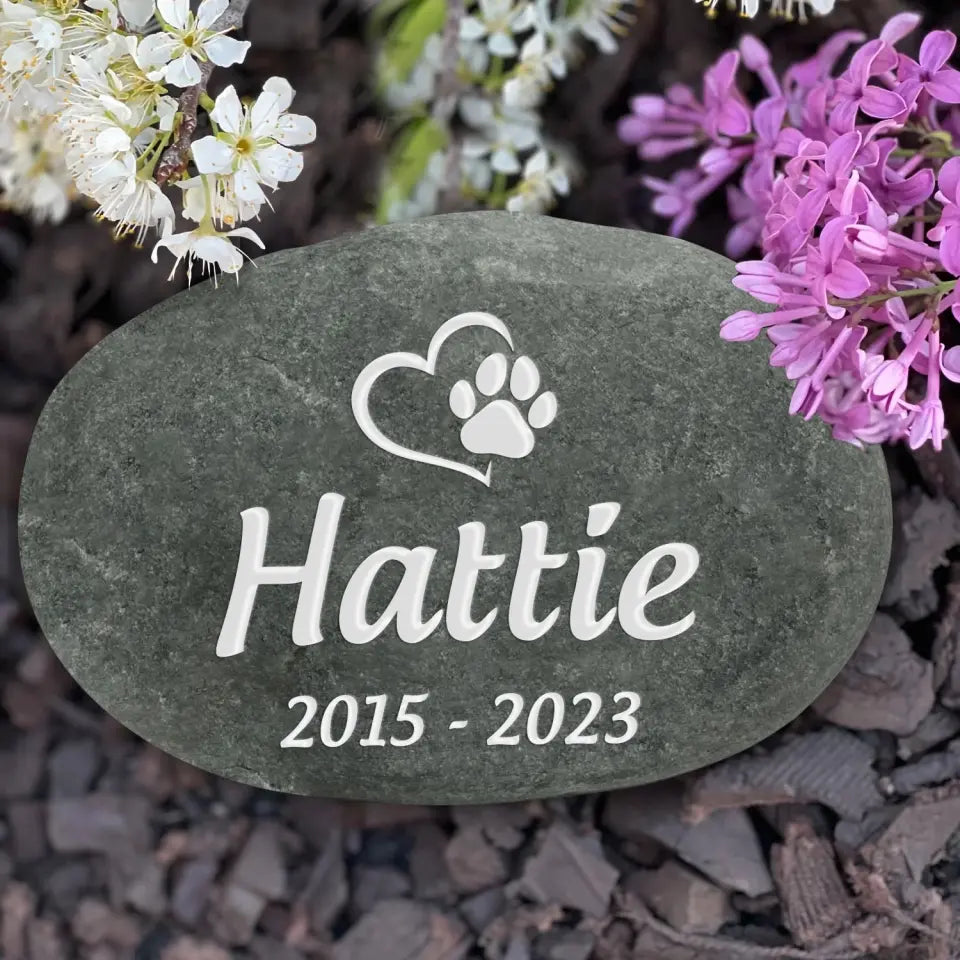 In Loving Memory Of Beloved Pet - Pet Memorial Stone River Rock, Pet Lover Memorial Gift - MM-SRR01