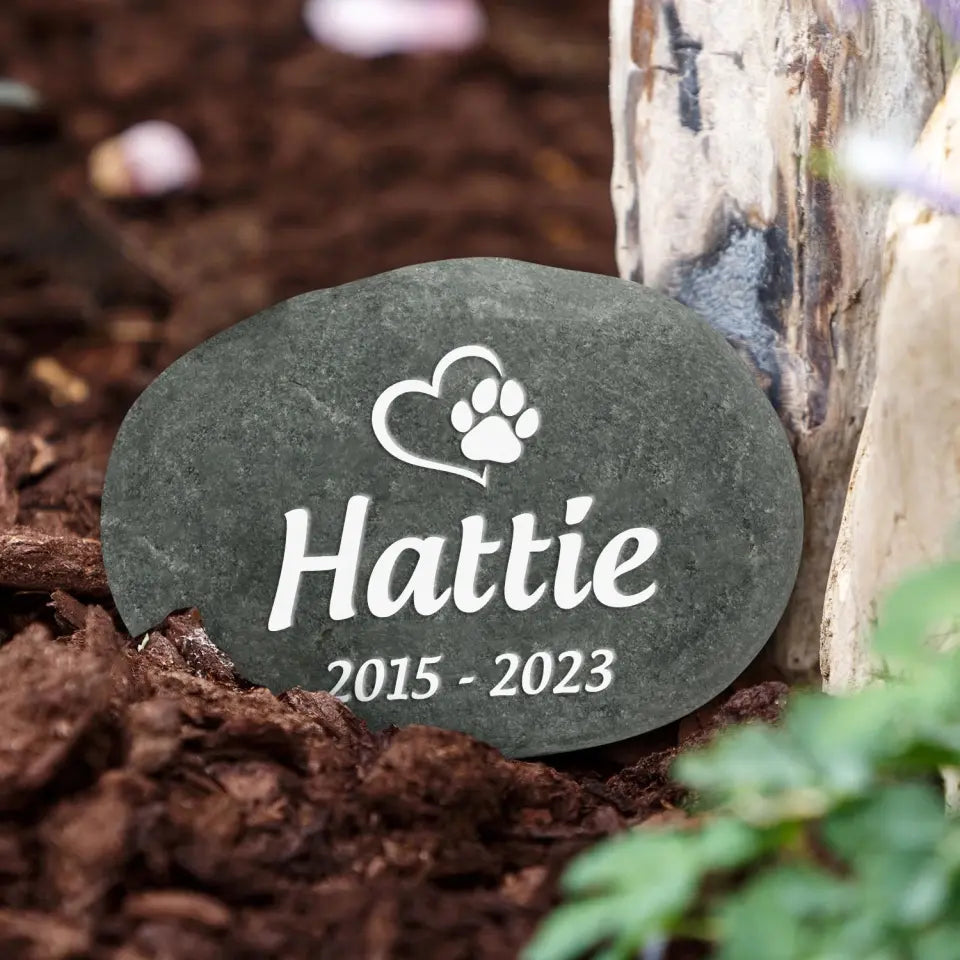 In Loving Memory Of Beloved Pet - Pet Memorial Stone River Rock, Pet Lover Memorial Gift - MM-SRR01