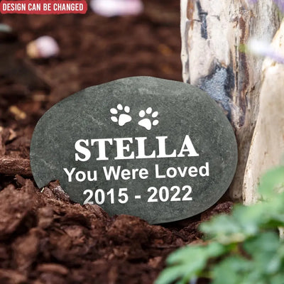 Forever Loved - Pet Memorial Stone River Rock, Pet Lover Memorial Gift - SRR02