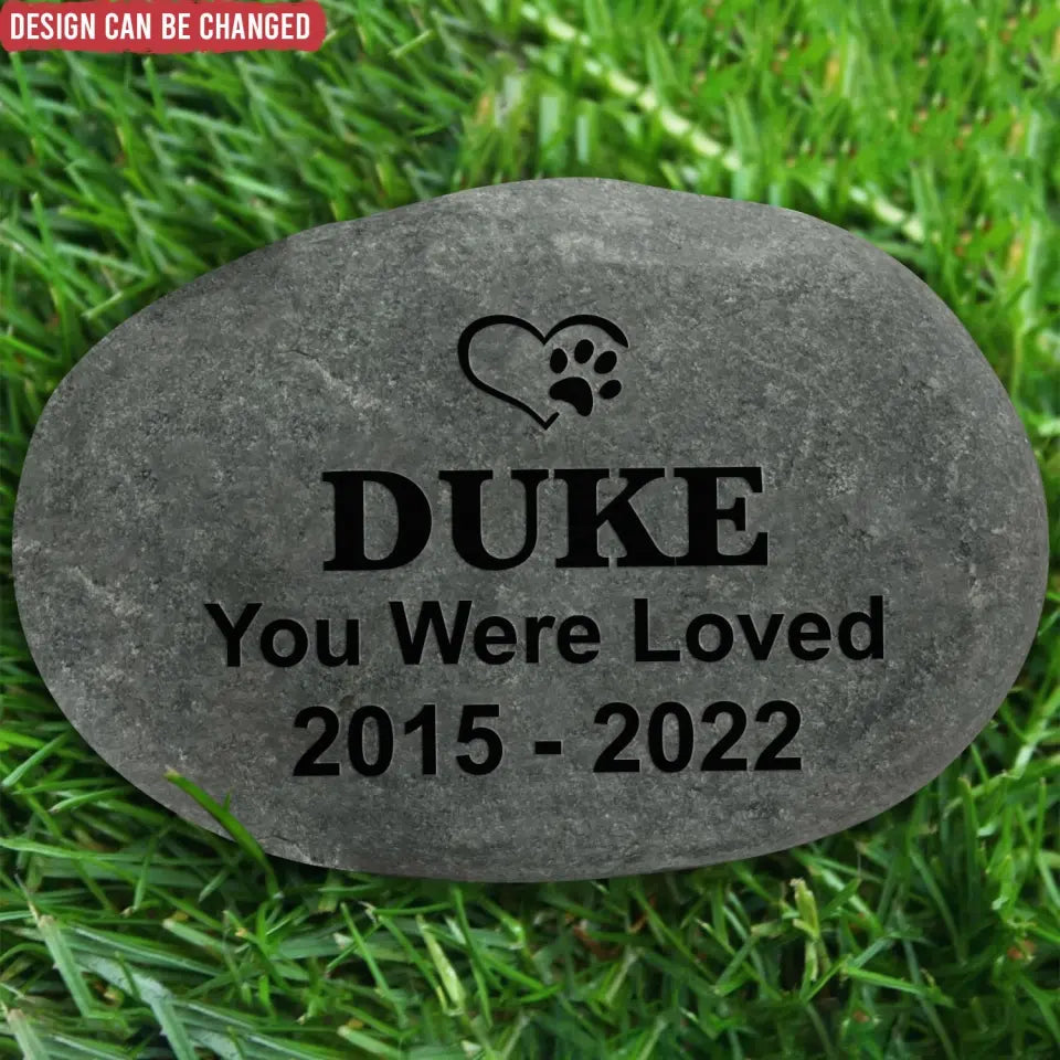 Forever Loved - Pet Memorial Stone River Rock, Pet Lover Memorial Gift - SRR02
