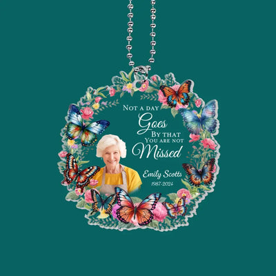 Not A Day Goes By That You Are Not Missed - Personalized Acrylic Car Hanger, Memorial Gift - ACH14TL