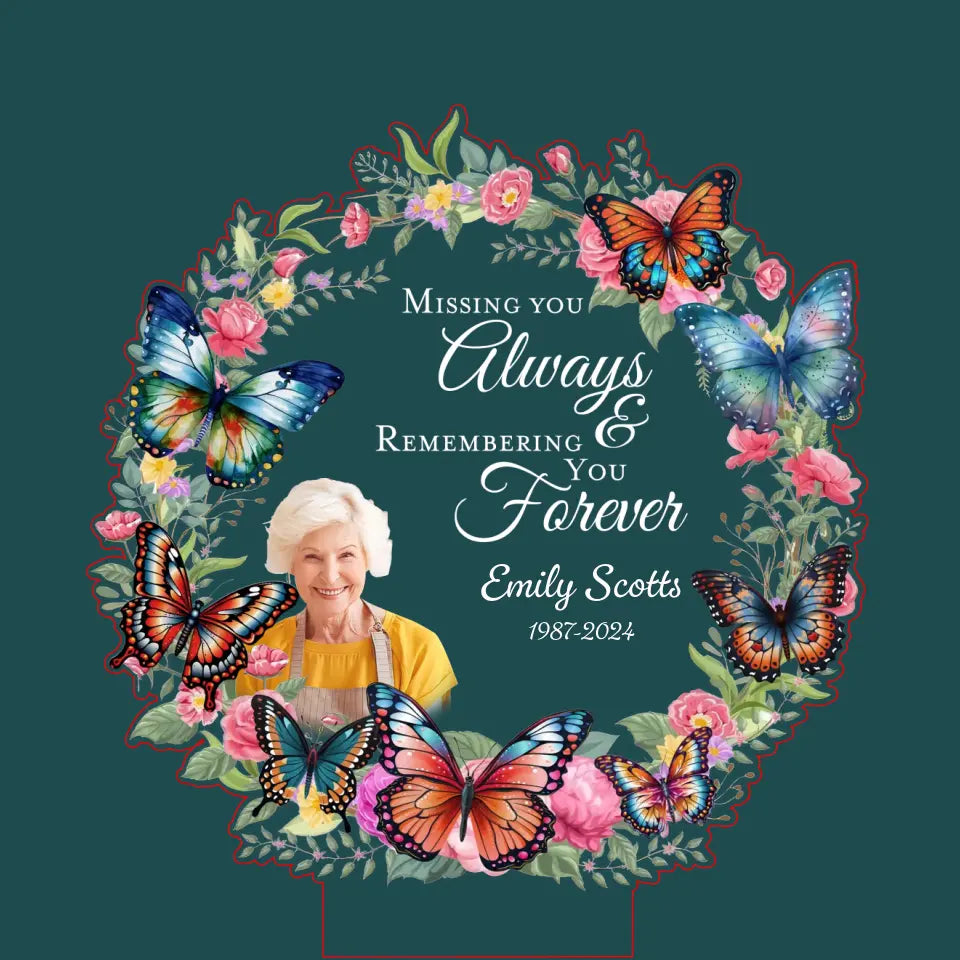 Missing You Always &amp; Remembering You Forever - Personalized Solar Light, Memorial Gift - CF-SL165