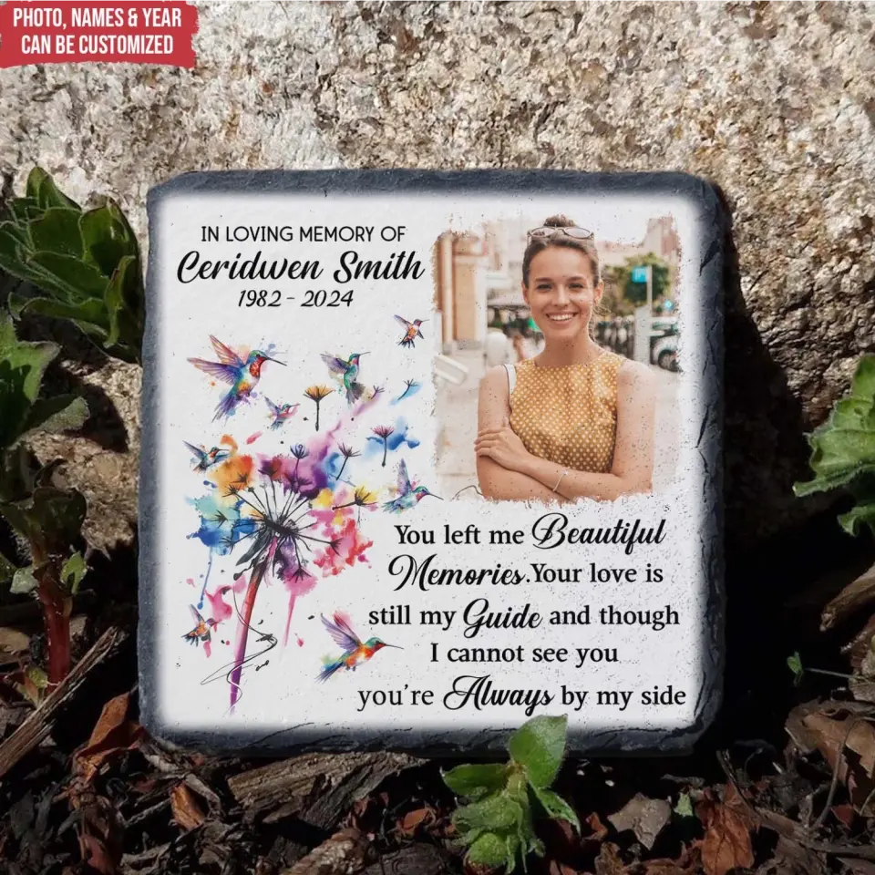 Though I Cannot See You, You’re Always By My Side - Personalized Memorial Stone - MS30TL