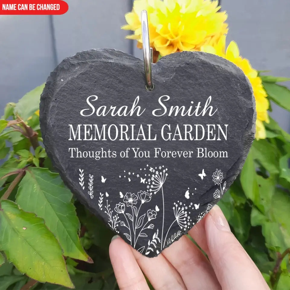 Thoughts of You Forever Bloom - Personalized Slate, Memorial Gift - GS50TL