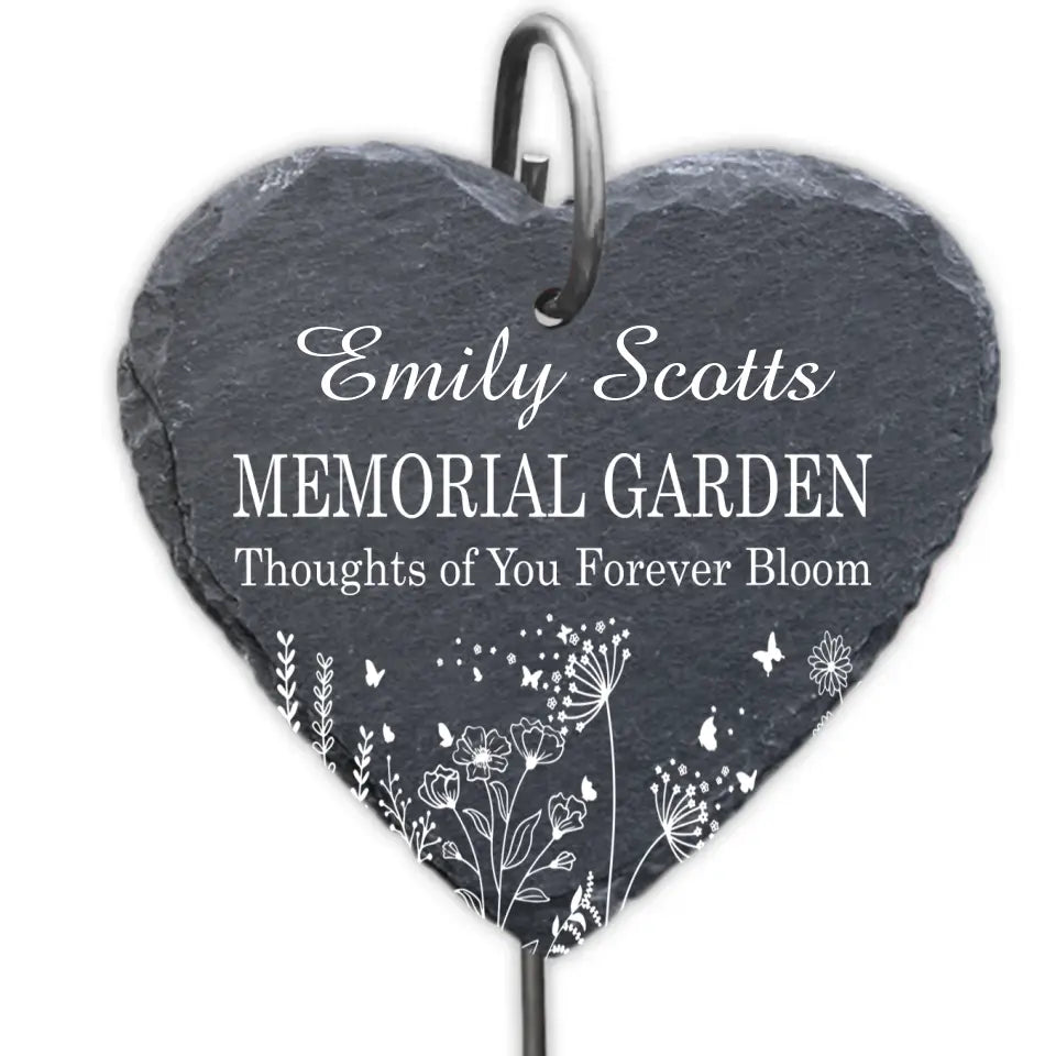 Thoughts of You Forever Bloom - Personalized Slate, Memorial Gift - GS50TL