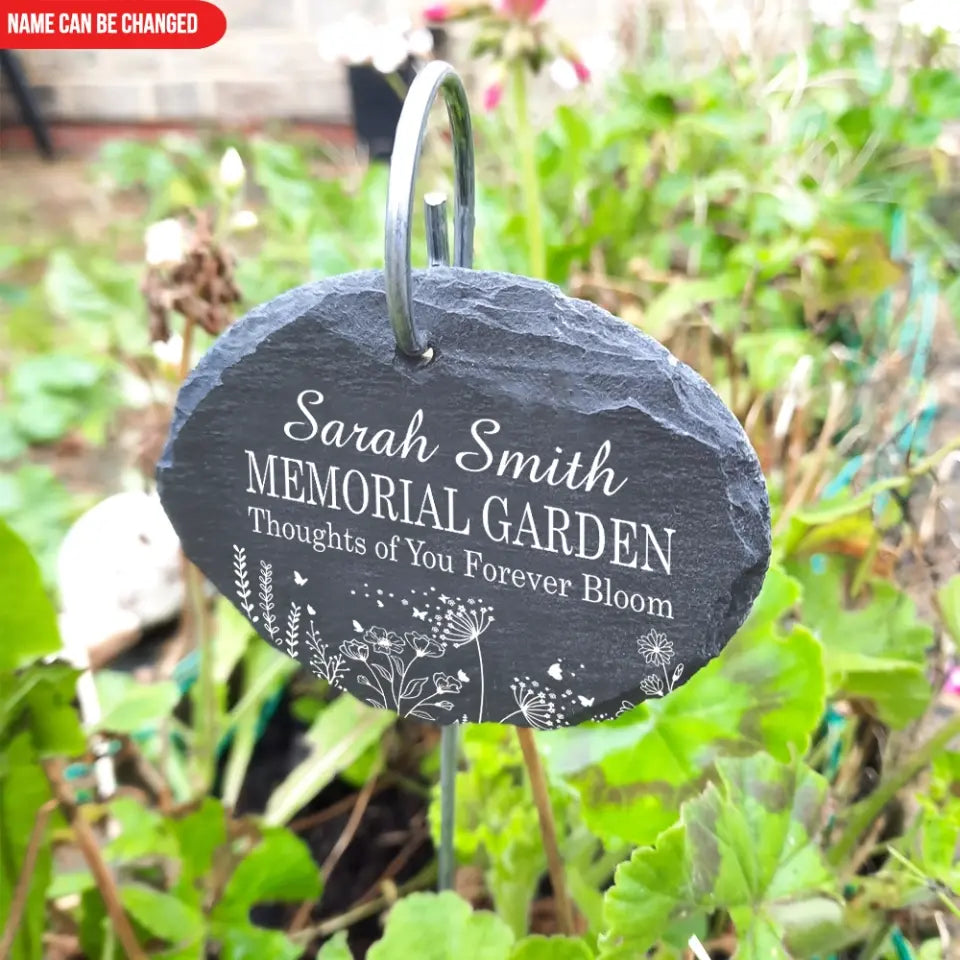 Thoughts of You Forever Bloom - Personalized Slate, Memorial Gift - GS50TL