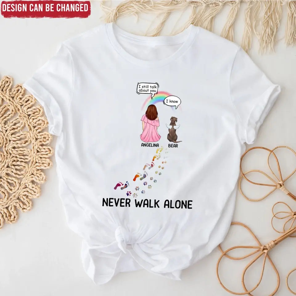 You Left Paw Print On My Heart - Personalized T-Shirt, Gift For Dog Lover - TS59TL