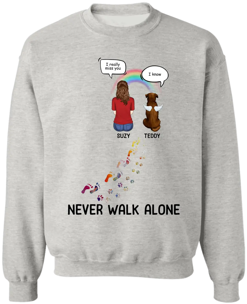 You Left Paw Print On My Heart - Personalized T-Shirt, Gift For Dog Lover - TS59TL