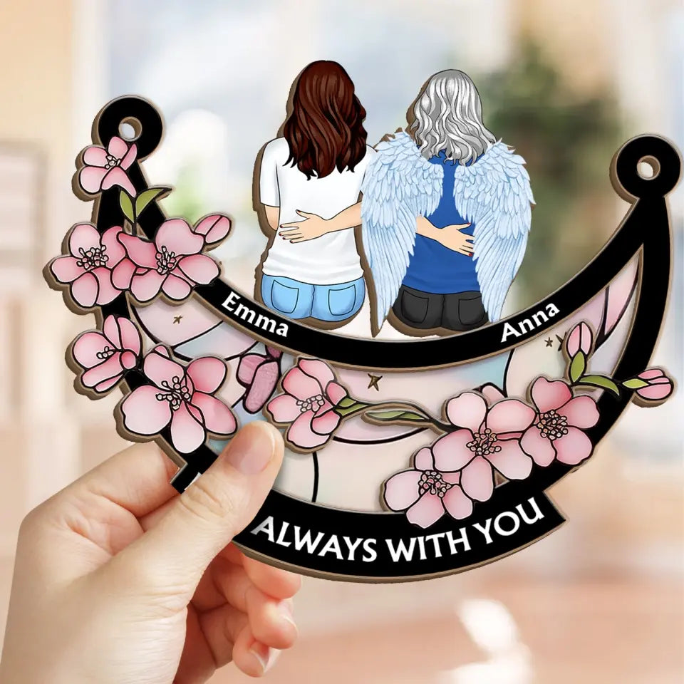 Cherry Blossom I Am Always With You - Personalized Window Hanging Suncatcher - WHS64TL