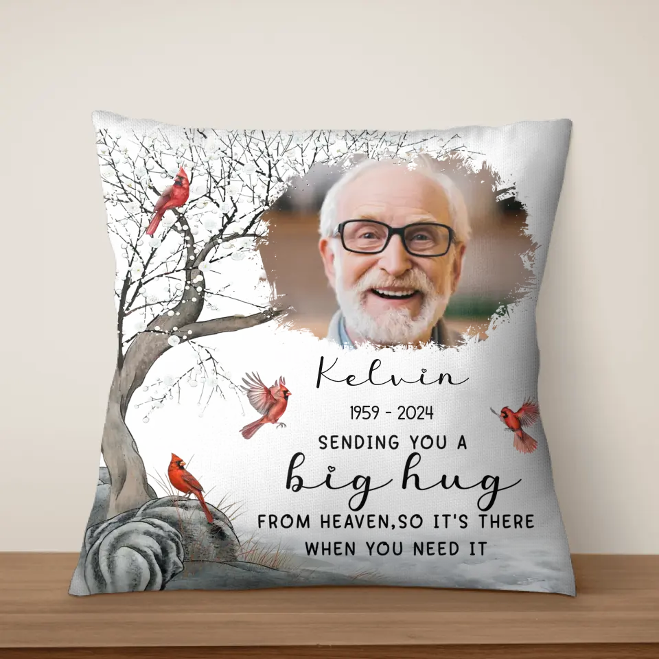 Sending You A Big Hug From Heaven - Personalized Pillow, Memorial Gift - PC69TL