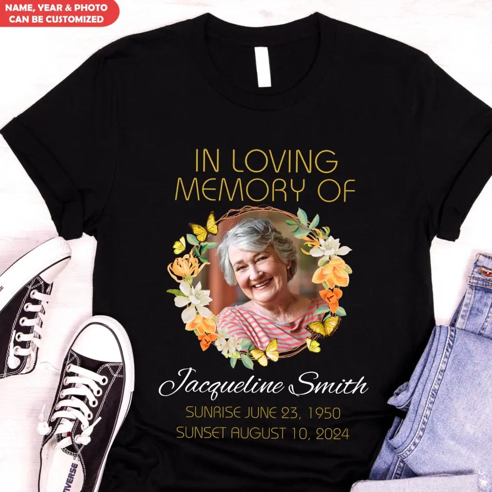 In Loving Memory For Loved Ones - Personalized T-Shirt, Memorial Photo T-shirt - TS77TL