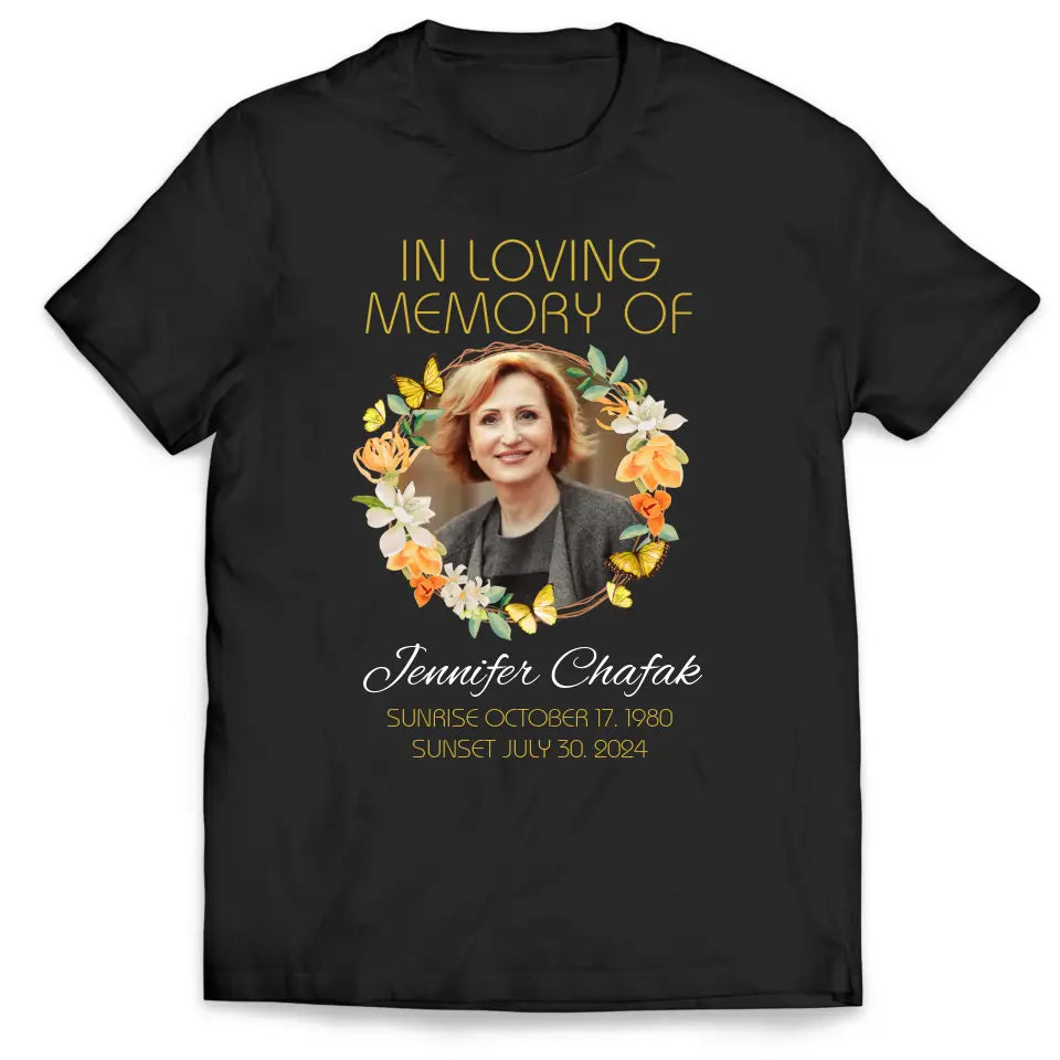 In Loving Memory For Loved Ones - Personalized T-Shirt, Memorial Photo T-shirt - TS77TL