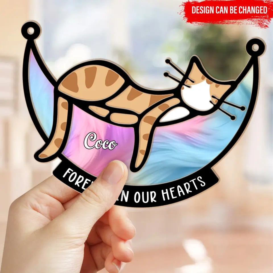 Forever In Our Hearts - Personalized Window Hanger Suncatcher - WHS67TL