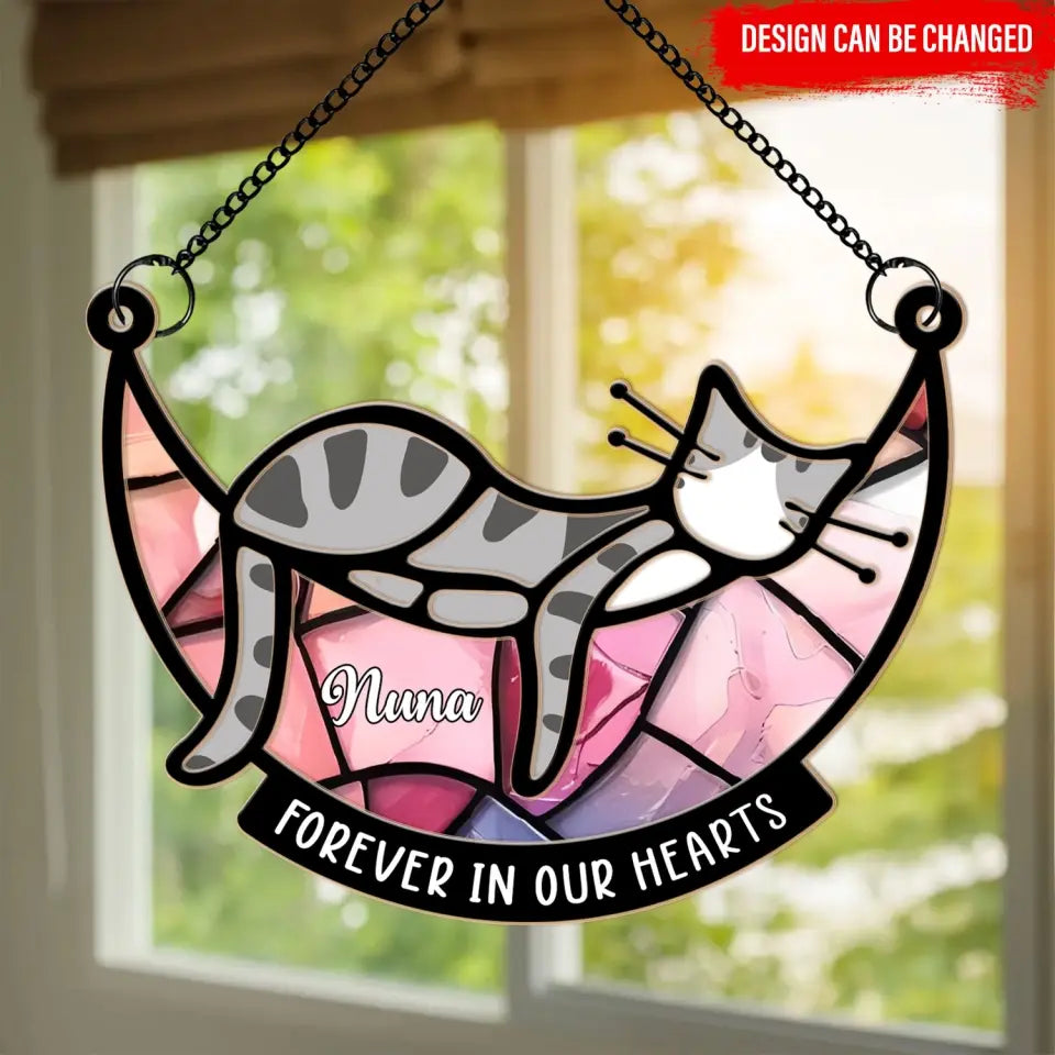 Forever In Our Hearts - Personalized Window Hanger Suncatcher - WHS67TL