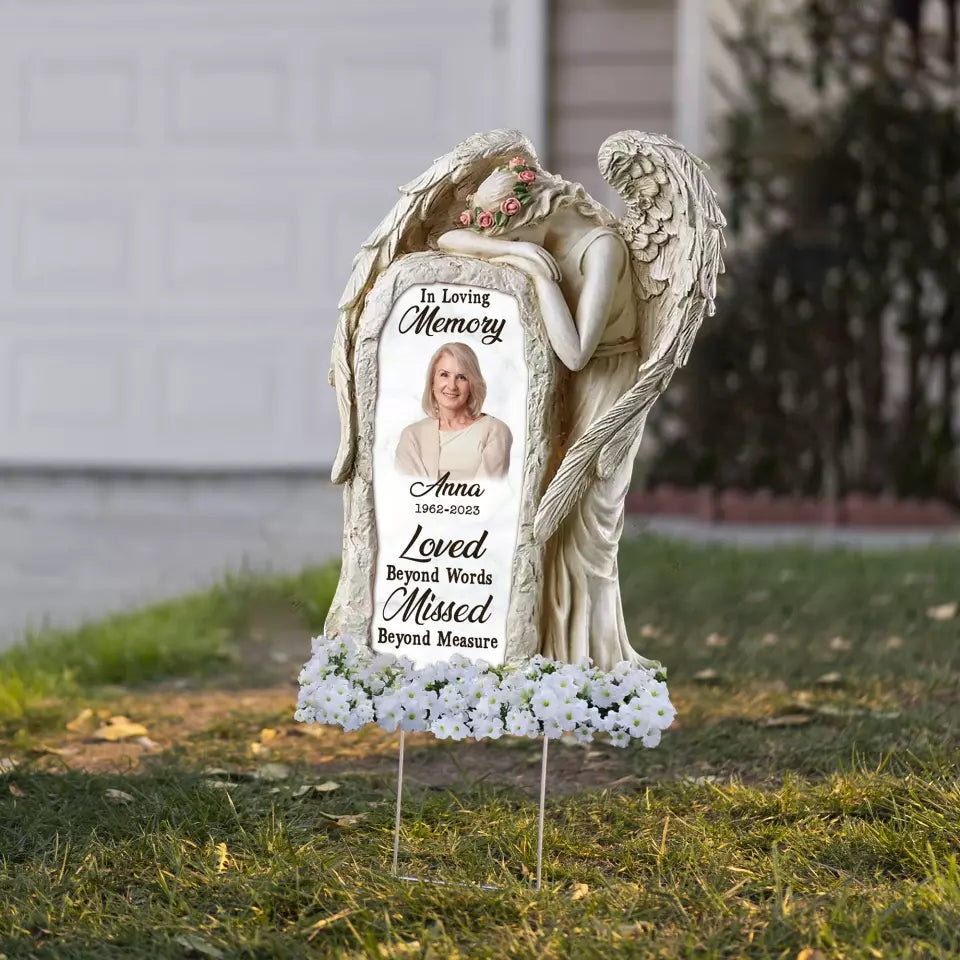 Loved Beyond Words Missed Beyond Measure - Personalized Yard Sign Custom Shape - YS125TL