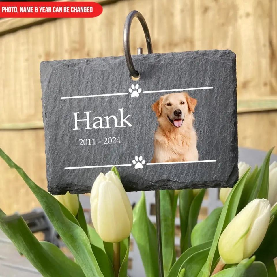 Custom Pet Memorial - Personalized Garden Slate, Memorial Gift For Dog Lover - GS136TL