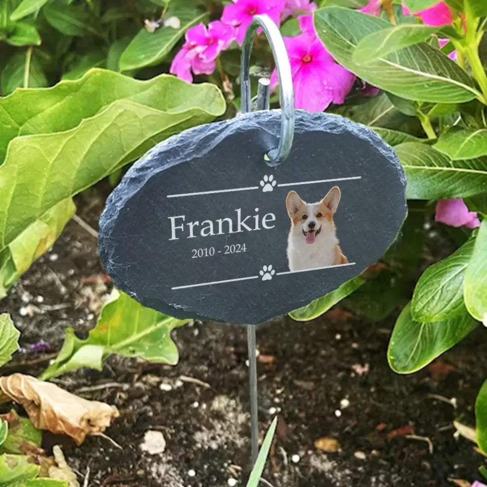 Custom Pet Memorial - Personalized Garden Slate, Memorial Gift For Dog Lover - GS136TL