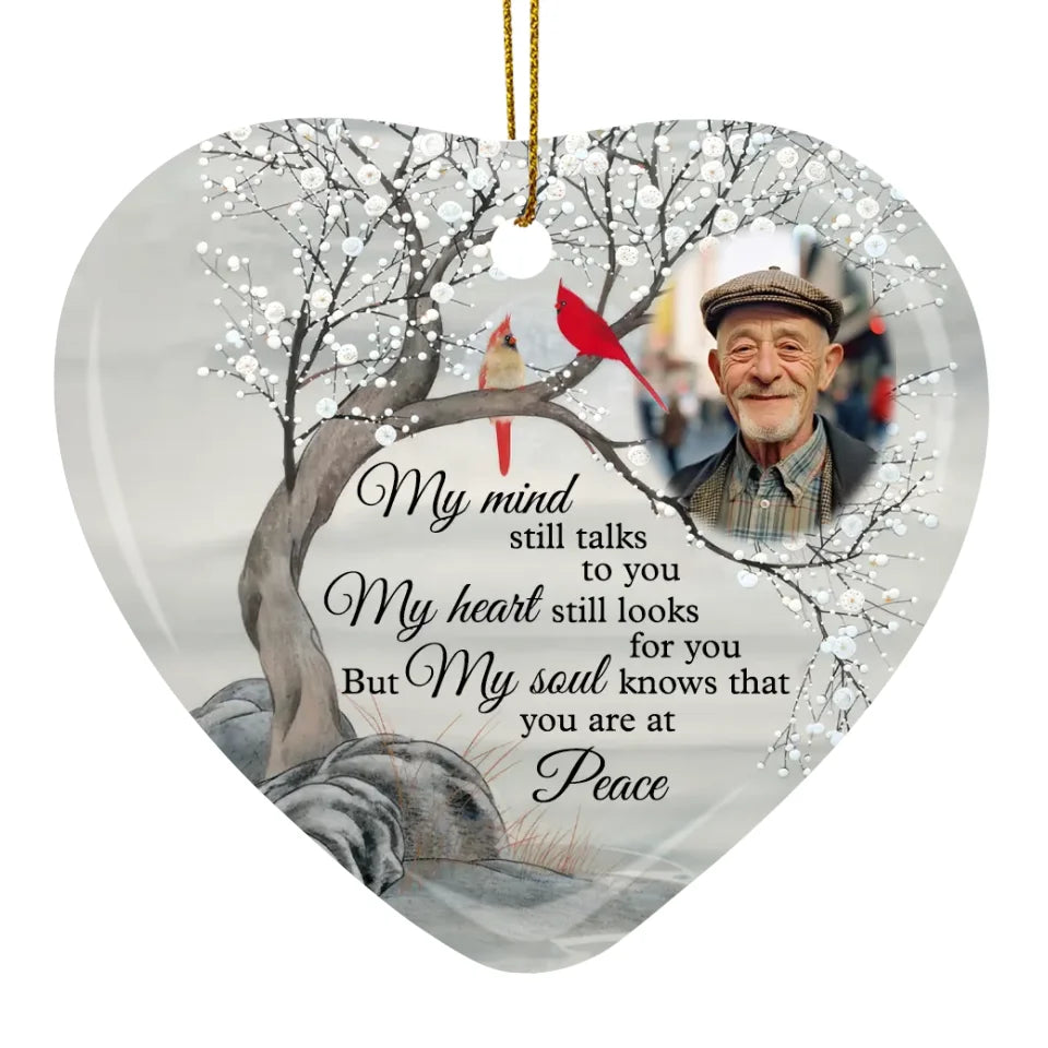 My Soul Knows That You Are At Peace - Personalized Ceramic Ornament, Memorial Keepsake - ORN89UP