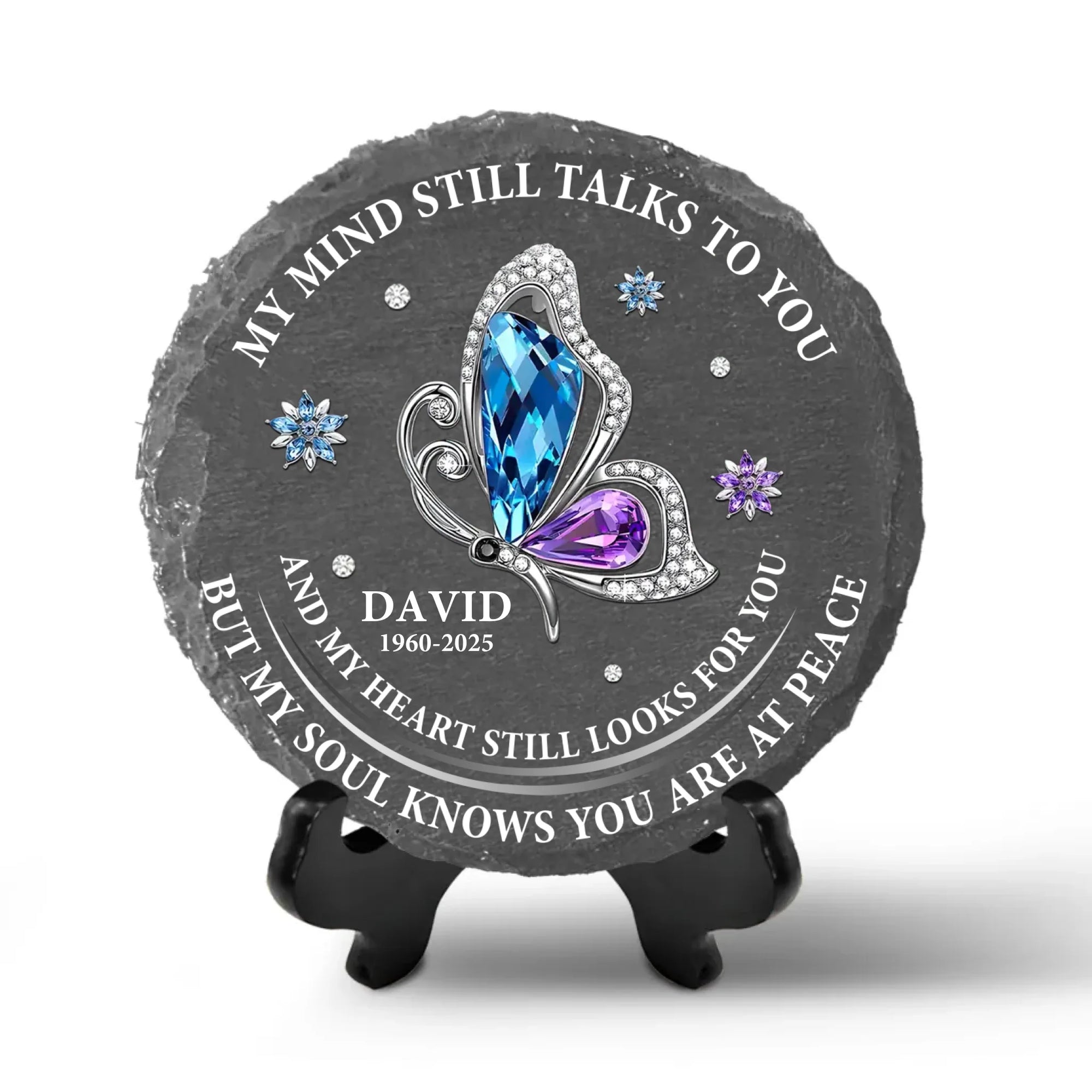 Cardinal Memorial Stone, My Mind Still Talks To You My Heart Still Looks For You - Personalized Memorial Stone, Memorial Gift