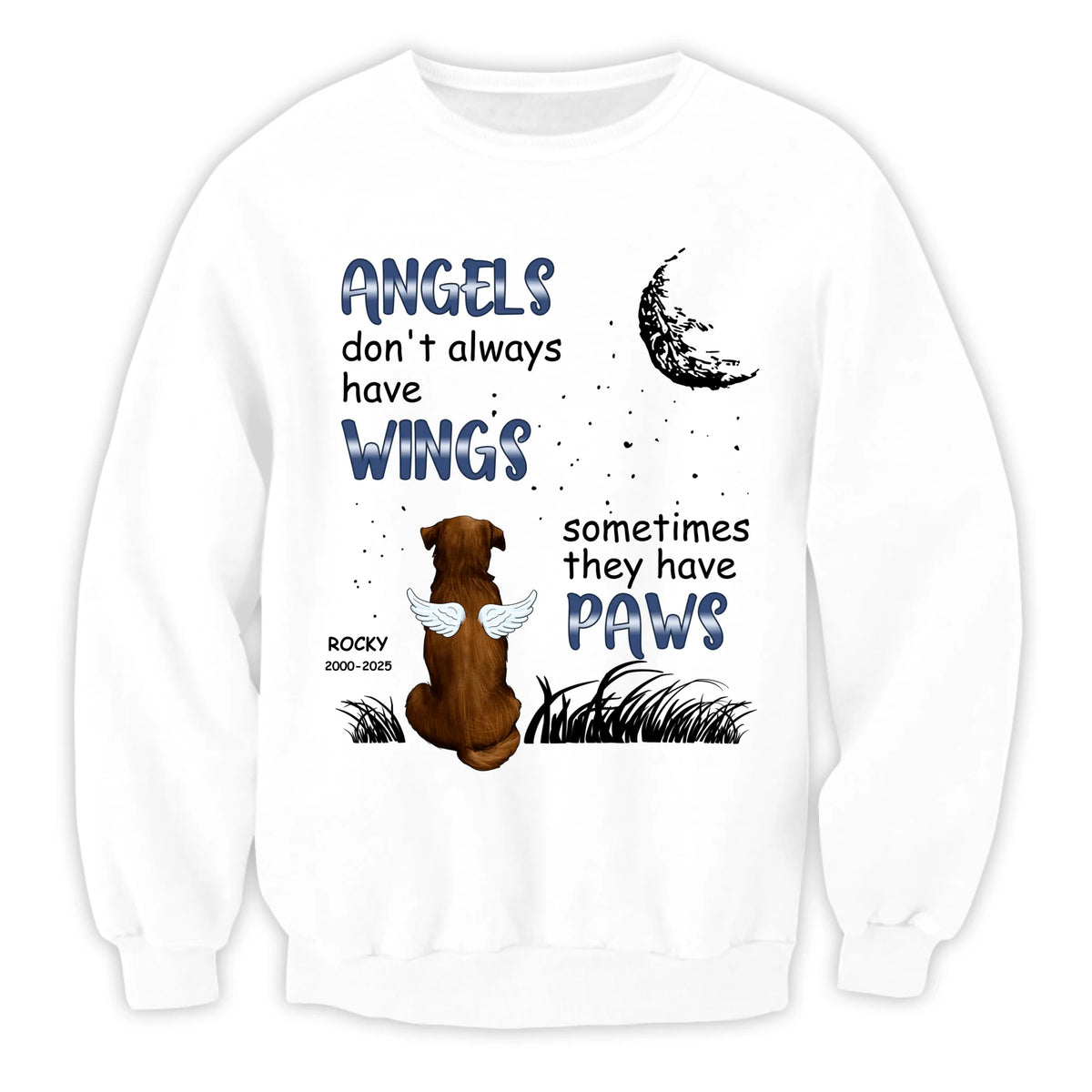 Angels Don't Always - Personalized T-Shirt, Pet Memorial Gift, Loss of Pet Gift